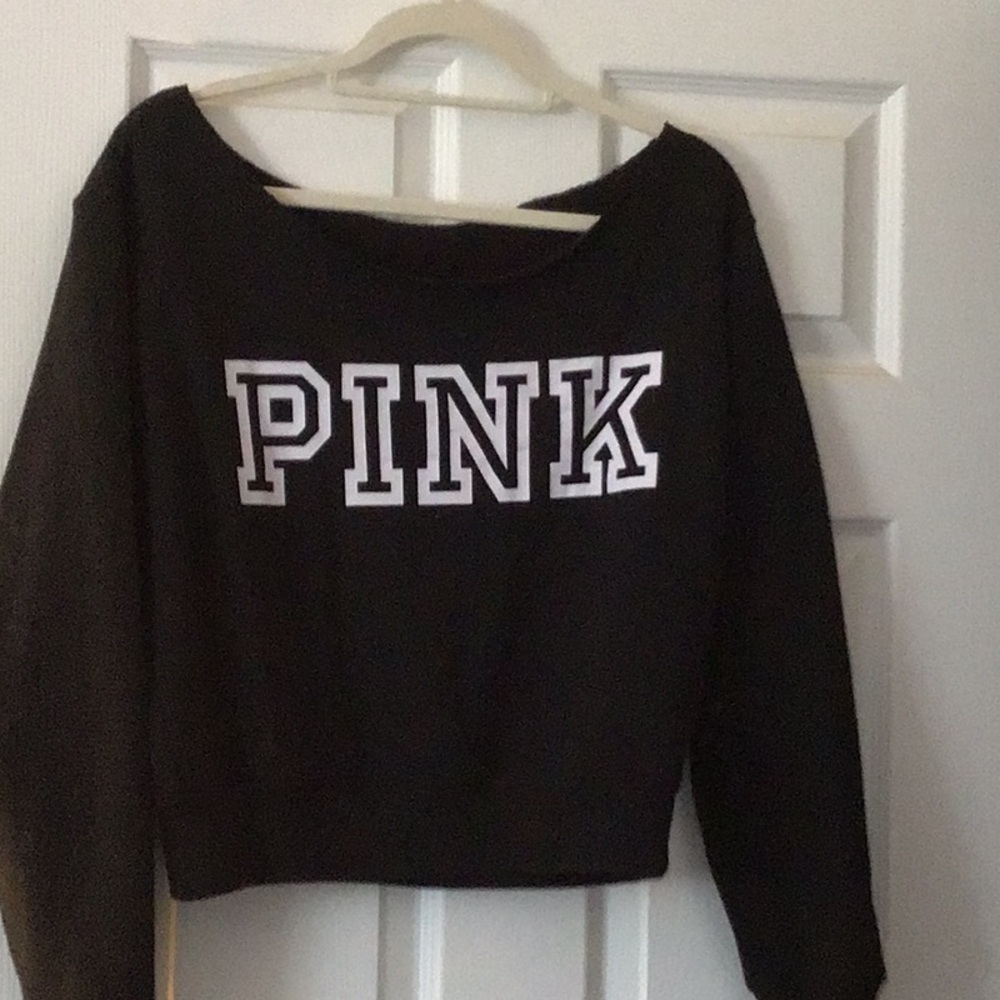 VS Pink off the shoulder sweatshirt
